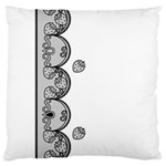 Lace White Dots White With Black Large Cushion Case (Two Sides) Back