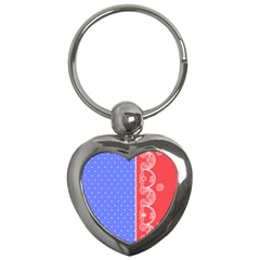 Lace Dots With Rose Purple Key Chain (heart)