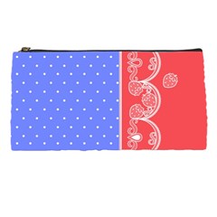 Lace Dots With Rose Purple Pencil Case