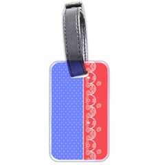 Lace Dots With Rose Purple Luggage Tag (two Sides)