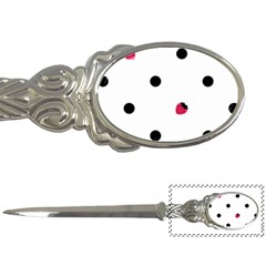 Strawberry Dots Black Letter Opener by strawberrymilk