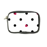 Strawberry Dots Black Coin Purse Front