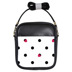 Strawberry Dots Black Girls Sling Bag