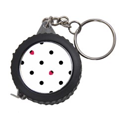 Strawberry Dots Black Measuring Tape