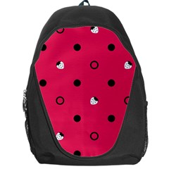 Strawberry Dots Black With Pink Backpack Bag by strawberrymilk