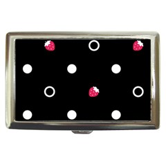 Strawberry Dots White With Black Cigarette Money Case