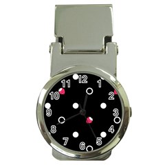 Strawberry Dots White With Black Money Clip Watch