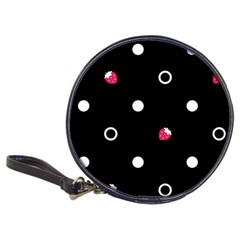 Strawberry Dots White With Black Classic 20-cd Wallet