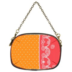 Lace Dots With Rose Gold Chain Purse (one Side)