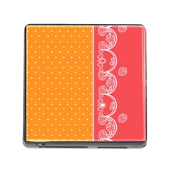 Lace Dots With Rose Gold Memory Card Reader With Storage (square)