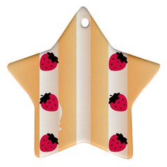 Origin Strawberry Cream Cake Ornament (star) by strawberrymilk