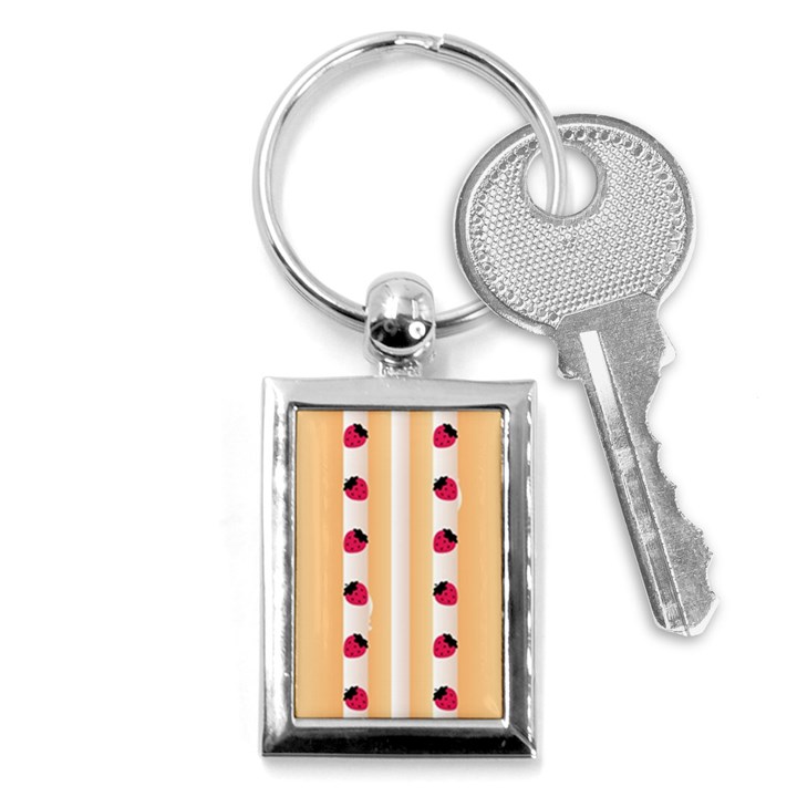 Origin Strawberry Cream Cake Key Chain (Rectangle)