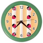 Origin Strawberry Cream Cake Color Wall Clock Front