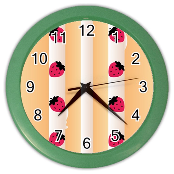 Origin Strawberry Cream Cake Color Wall Clock