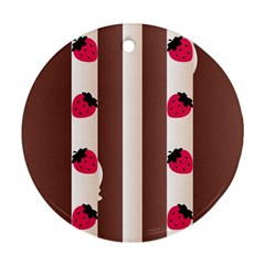 Choco Strawberry Cream Cake Ornament (round)