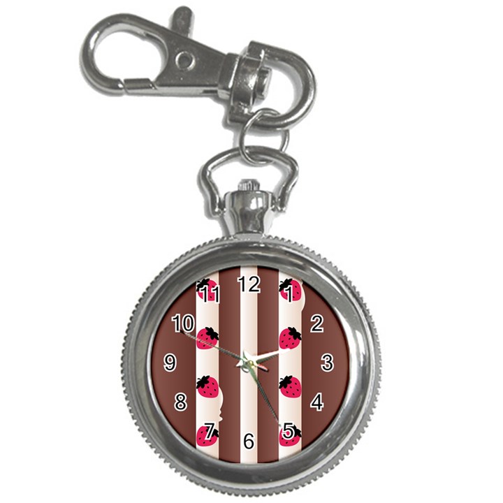 Choco Strawberry Cream Cake Key Chain Watch