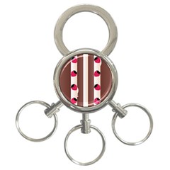 Choco Strawberry Cream Cake 3-ring Key Chain by strawberrymilk