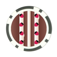 Choco Strawberry Cream Cake Poker Chip Card Guard