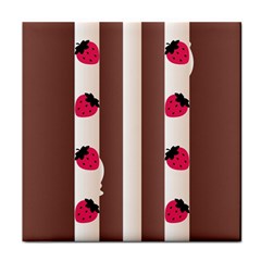 Choco Strawberry Cream Cake Face Towel