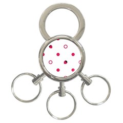 Strawberry Circles Pink 3-ring Key Chain by strawberrymilk