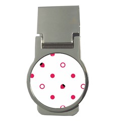 Strawberry Circles Pink Money Clip (round) by strawberrymilk