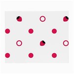 Strawberry Circles Pink Twin-sided Glasses Cleaning Cloth Front