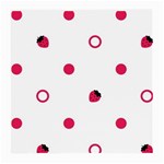 Strawberry Circles Pink Single-sided Large Glasses Cleaning Cloth Front