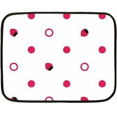 Strawberry Circles Pink Twin-sided Mini Fleece Blanket