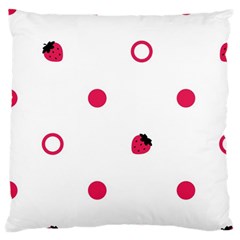 Strawberry Circles Pink Large Cushion Case (one Side) by strawberrymilk