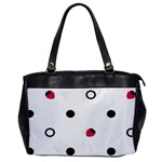 Strawberry Circles Black Single-sided Oversized Handbag Front