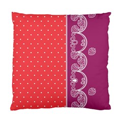 Lace Dots With Violet Rose Cushion Case (one Side)