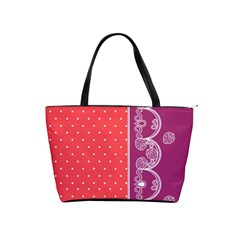 Lace Dots With Violet Rose Classic Shoulder Handbag