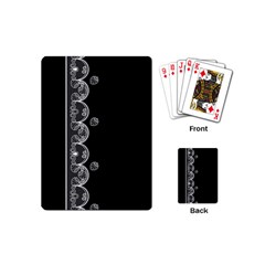 Strawberry Lace White With Black Playing Cards (mini)