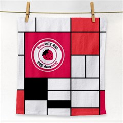 Brand Strawberry Piet Mondrian White Face Towel