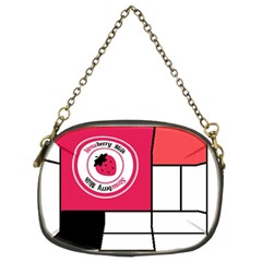 Brand Strawberry Piet Mondrian White Twin-sided Evening Purse