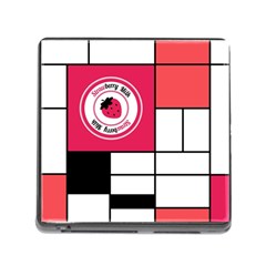 Brand Strawberry Piet Mondrian White Card Reader With Storage (square) by strawberrymilk