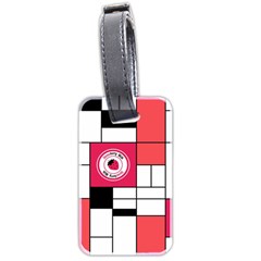 Brand Strawberry Piet Mondrian White Twin-sided Luggage Tag by strawberrymilk