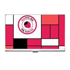 Brand Strawberry Piet Mondrian Pink Business Card Holder