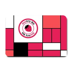 Brand Strawberry Piet Mondrian Pink Small Door Mat by strawberrymilk