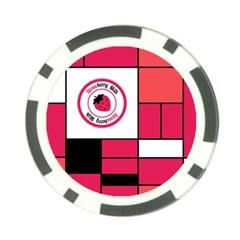 Brand Strawberry Piet Mondrian Pink Poker Chip