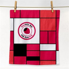 Brand Strawberry Piet Mondrian Pink Face Towel by strawberrymilk