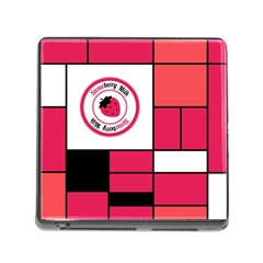 Brand Strawberry Piet Mondrian Pink Card Reader With Storage (square) by strawberrymilk