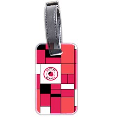 Brand Strawberry Piet Mondrian Pink Twin-sided Luggage Tag by strawberrymilk