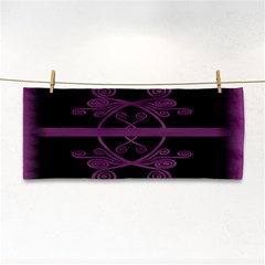 Ornamental Deep Pink & Black  Hand Towel by displaydezign