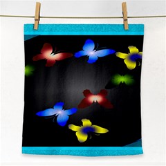 Butterfly Trail Face Towel by displaydezign