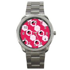 Cake Top Pink Sport Metal Watch by strawberrymilk