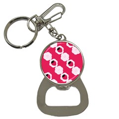 Cake Top Pink Bottle Opener Key Chain