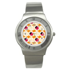 Cake Top Orange Stainless Steel Watch