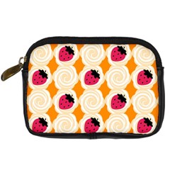 Cake Top Orange Digital Camera Leather Case