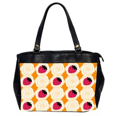 Cake Top Orange Oversize Office Handbag (two Sides) by strawberrymilk